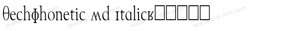 TechPhonetic Wd Italic字体转换
